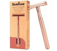 Bambaw Single Blade Razor for Women, Metal Safety Razor Women for a Luxurious Wet Shave Experience, Ideal for of All Skin Types, Suitable for Full Body, No Blade Included (Rose Gold)
