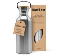 Bambaw Stainless Steel Water Bottle 1000 ml | Eco-Friendly Non-Thermal | Stainless Steel Canteen | Easy to Clean | Reusable Water Bottle | Children's Water Bottle | BPA-Free Bottle