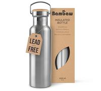 Bambaw Insulated Stainless Steel Bottle, 1000 ml - Natural Steel