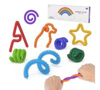 Bambebe 8 Pack Fidget Toys Sensory Stick: Textured Calming Sensory Toys for Autism Kids, Anxiety Relief Fidgets for Classroom Student, Travel Activities Essential Fidget Toy, Road Trip Essentials