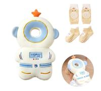 Bambebe Baby Head Protection Pillow Head Protection Backpack Safety Pads Adjustable Size Safety Helmet Harness Walking Head Protector for 4-24 Months Toddler(Astronaut)