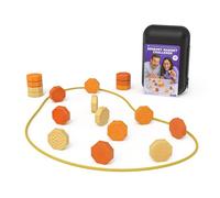 Bambebe Magnetic Chess Game with Rope | 18 Piece Standing Chess Set with Textured Stones | Portable Board for Travel, Camping, Family & Party Strategy Games for 6+ Kids & Adults