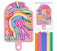 Bambebe Sensory Activity Board for 3+ Kids & Adults - Double-Sided Silicone Fidget Toy with 12 Strings, Stress Relief & Calming Toy for Travel, Focus, Autism & ADHD with Portable Travel Bag
