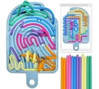 Bambebe Sensory Activity Board for 3+ Kids & Adults - Double-Sided Silicone Fidget Toy with 12 Strings, Stress Relief & Calming Toy for Travel, Focus, Autism & ADHD with Portable Travel Bag