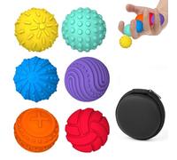 Bambebe Silicone Magnetic Balls Fidget Toys for Adults & Teens, 6PCS Stress Relief Sensory Toys for Autism ADHD Anxiety, Fun Textures Gadgets, Office Desk Toy, Stocking Fillers for Women Men Teen