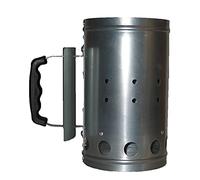 Bambelaa Charcoal lighter, chimney starter, BBQ grill lighter, grill chimney, grill starter, grill charcoal oven lighter, charcoal starter (silver)