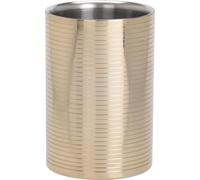 Bambelaa Wine cooler made of stainless steel, premium design, gold-coated, champagne cooler, bottle cooler, double-walled (approx. 17 x 12 cm)