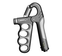 Bamberg Adjustable Hand Grip Trainer +Counter Wrist Forearm Hand Exerciser for Muscle Building Gray 1 PCS