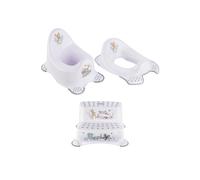 Bambi Baby Potty, Toilet Seat & Double Step Stool Set Keeeper White One Size