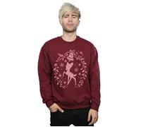 Bambi Christmas Wreath Sweatshirt Disney Burgundy L