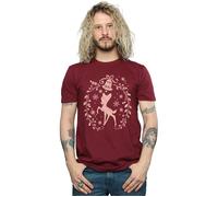 Bambi Christmas Wreath T-Shirt Disney Burgundy XXL