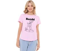 Bambi Colour Me In Fashion T-Shirt Disney Light Pink S