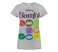 Bambi Disney Motif Women's T-Shirt Grey