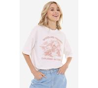 Bambi Exploring Nature Womens Oversized T-Shirt Disney Off White L