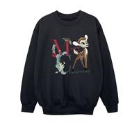 Bambi Girl's Merry Christmas Sweatshirt in Black | Size: 9 Years Bambi Black 9 Years