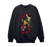 Bambi Girl's Winter Wonders Wreath Sweatshirt in Black | Size: 9 Years Bambi Black 9 Years