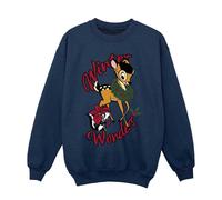 Bambi Girl's Winter Wonders Wreath Sweatshirt in Navy | Size: 5-6 Years Bambi Navy 5-6 Years