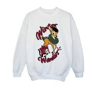 Bambi Girl's Winter Wonders Wreath Sweatshirt in White | Size: 3-4 Years Bambi White 3-4 Years