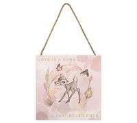 Bambi Love Is A Song Wooden Block Peach/gold (20Cm X 20Cm X 2.7Cm)