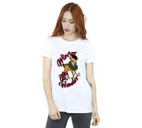 Bambi Women's Winter Wonders Cotton Boyfriend T-Shirt in White | Size: 3XL Bambi White 3XL