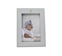 Bambino 1st Birthday Resin Photo Frame - Blue 4x6 Baby Boy Keepsake | Freestanding First Birthday Picture Frame with “1” Detail | Nursery Gift for Boys, Newborn Memory Display
