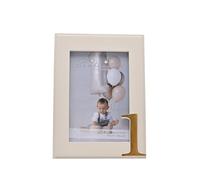 Bambino 1st Birthday Resin Photo Frame - Gold 4x6 Baby Keepsake | Modern Freestanding Picture Frame with Corner “1” Detail | Elegant Gift for First Birthday, Baby Boy or Girl