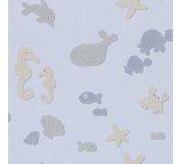 BAMBINO BABY BLUE NURSERY FISH OCEAN CHILDRENS FEATURE WALLPAPER 288414 RASCH