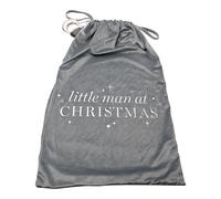 Bambino by Juliana Men's Bambino Baby Christmas Present Sack - Little Man at Christmas in Grey Bambino by Juliana Grey