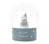 Bambino By Juliana 'My First Christmas' Penguin Water Globe - Blue. Christmas/Xmas Gifting to Celebrate New Born Children, Family & Love - Present to New Born, Baby Shower or Christening.