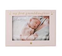 Bambino by Juliana Pink Rectangular Horizontal Picture Photo Frame 6" x 4" - 'My First Granddaughter'. Gift and Display Frame Celebrating New Born Babies, Christening & Baby Shower.