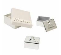 Bambino By Juliana Plated First Tooth Box With Teddy Icon - Silver