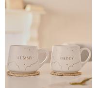 Bambino by Juliana Set of 2 Mugs - New Mummy & Daddy in White Bambino by Juliana White