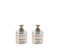 Bambino by Juliana Silver Plated First Tooth & Curl Set - Blue Bambino by Juliana Silver