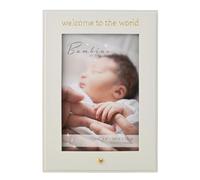 Bambino by Juliana - Vertical Horizontal Picture Photo Frame 4" x 6" 'Welcome to the World'. Gift and Display Frame Celebrating New Born Babies, Christening & Baby Shower.