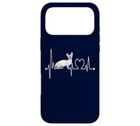 Bambino Cat Heartbeat EKG Funny I Love My Hairless Cats Case for iPhone 17 Pro Max