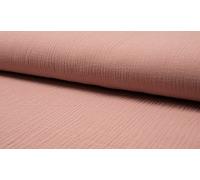 Bambino Double Gauze Muslin Fabric Material Dusty Rose, 5Mtr - 500cm x 140cm