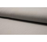 Bambino Double Gauze Muslin Fabric Material Silver Grey, 1Mtr - 140cm x 100cm