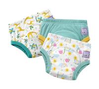 Bambino Mio 3 Pack Potty Training Pants for Boys and Girls - (Age 3-4 Years) Blue Skies, Reusable Cotton Underwear for Toddlers
