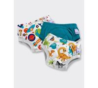 Bambino Mio 3 Pack Reusable Potty Training Pants with Cross-Stitch in White | Size: 2-3 Years Bambino Mio White 2-3 Years