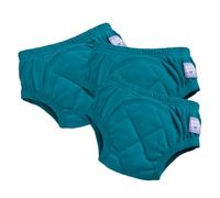 Bambino Mio (3 Pack) Training Pants for Toddlers Reusable Cloth Potty Pants Training Underwear, 2-3 Years, Teal Green, Baby and Toddler, Boys and Girls with Cross-Stitch