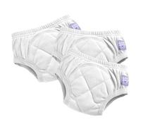 Bambino Mio (3 Pack) Training Pants for Toddlers Reusable Cloth Potty Pants Training Underwear, 3-4 Years, White, Baby and Toddler, Boys and Girls with Cross-Stitch