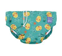 Bambino Mio, Reusable Swim Nappy Pants for Babies and Toddlers, Boys and Girls, Pineapple Party, M (6-12 Months)