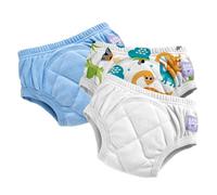 Bambino Mio British Brand (3 Pack) Training Pants for Toddlers Reusable Cloth Potty Pants Training Underwear, 3-4 Years, Dino Mix, Baby and Toddler, Boys and Girls with Cross-Stitch