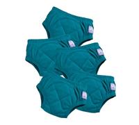 Bambino Mio BRITISH BRAND Toddler Reusable Potty Training Pants Cotton, 5 PACK, (2-3 Years), Teal Green, Boys and Girls, for Baby