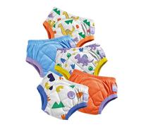 Bambino Mio British Brand Toddler Reusable Potty Training Pants Cotton, 5 Pack, (3-4 Years), Brave Dinos, Boys and Girls, for Baby
