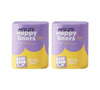 Bambino Mio, Messless Nappy Liners, Biodegradable, 100 Liners, Pack of 2 (16cm x 29cm)