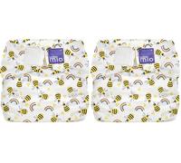 Bambino Mio, Miosolo Classic All-in-One Reusable Nappy, Eco Chemical Free Nappy (Honeybee hive, One Size) (Pack of 2)
