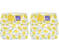 Bambino Mio, Miosolo Classic All-in-One Reusable Nappy, Eco Chemical Free Nappy (Lemon Drop, One Size) (Pack of 2)