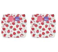Bambino Mio, Miosolo Classic All-in-One Reusable Nappy, Eco Chemical Free Nappy (Strawberry Cream, One Size) (Pack of 2)