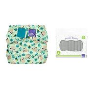 Bambino Mio, Miosolo Classic All-in-One Reusable Nappy, Eco Chemical Free Nappy, Swinging Sloth &, Reusable Nappy Liners, 8 Pack